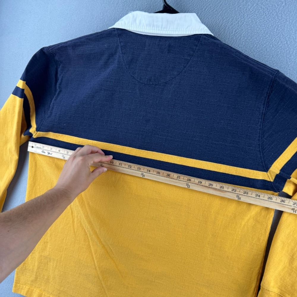 Vintage Mossimo Rugby Shirt Mens XL Blue Heavy Cotton Long Sleeve Polo Y2K - Picture 7 of 11